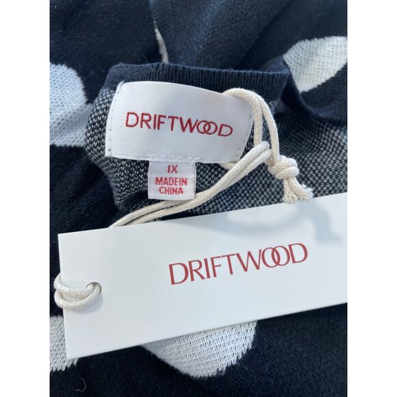 Driftwood Jeans Heart Intarsia Cardigan Size 1X Black Heart Knitwear Holiday NEW - Picture 5 of 8